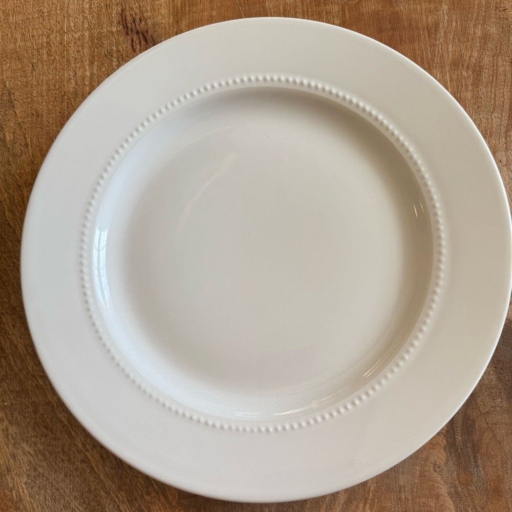 4 Elegant White Dinner Plates from Threshold